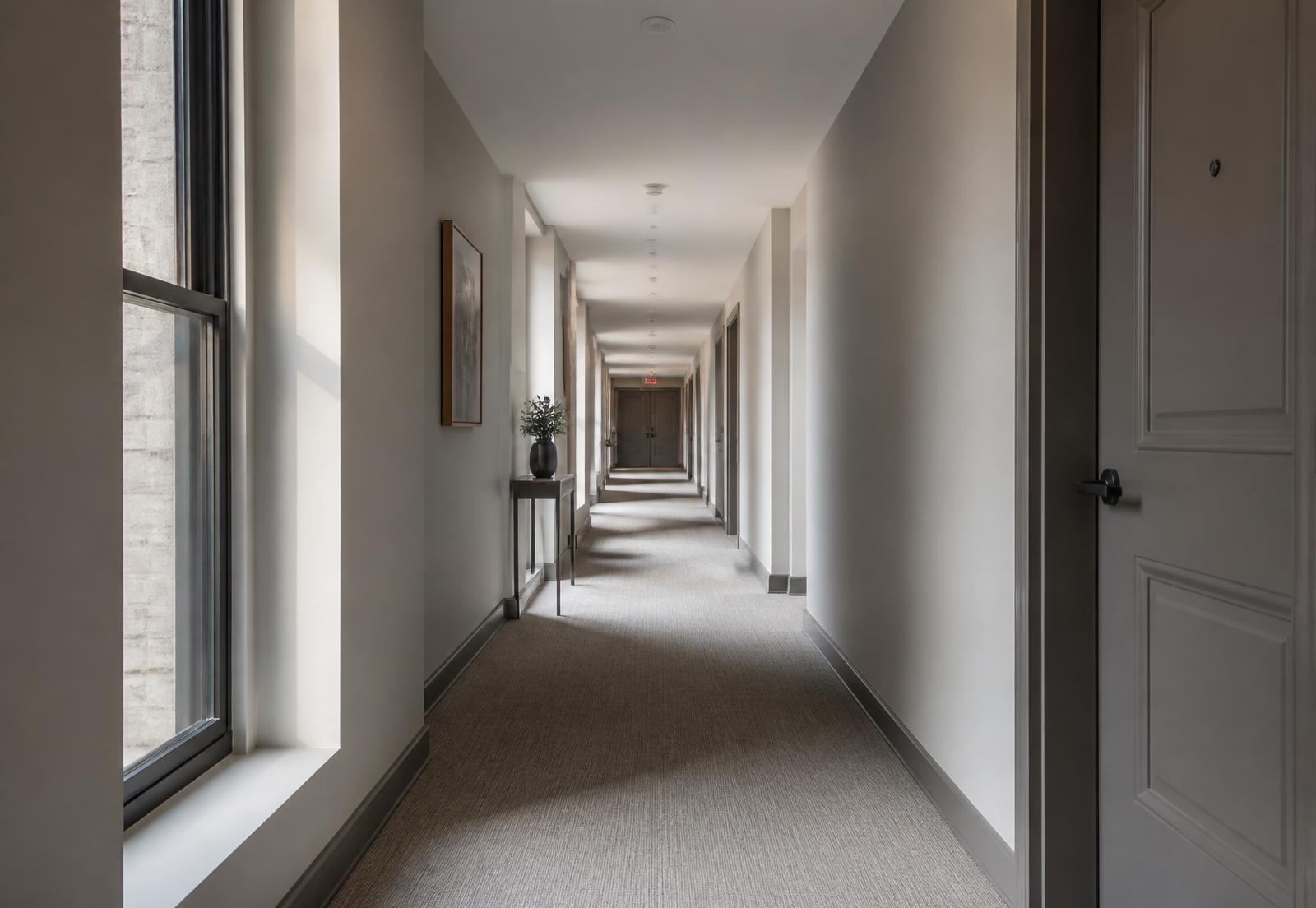 Modern apartment corridor